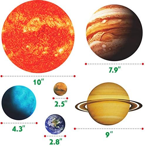 Giant Magnetic Solar System with 12 Individual Briefing Magnets.Perfect for Toddlers and Kids. (24 PCS) - Image 4
