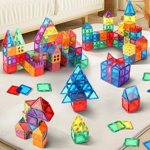 Mruikeny 100PCS Magnetic Tiles Kids Toys - Magnetic Building Blocks - Image 3