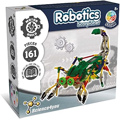 Science4you Scorpiobot Robotics Kit for Kids - Building Robot Toys for Kids 8-12 Year olds,161 Pieces, Stem Building Games, Gift for 8+ Year Olds Boys and Girls by Science4you