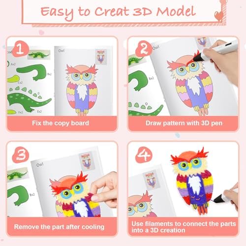 SONGTIY 3D Painting Drawing Book, 40 Patterns Painting Graffiti Template - Image 3