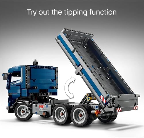 LEGO Technic Tipping Dump Truck Toy - Construction Truck Building Toy for Kids, Boys and Girls, Ages 9+ - Gift for Birthdays - W/Realistic Features - 42203 - Image 4