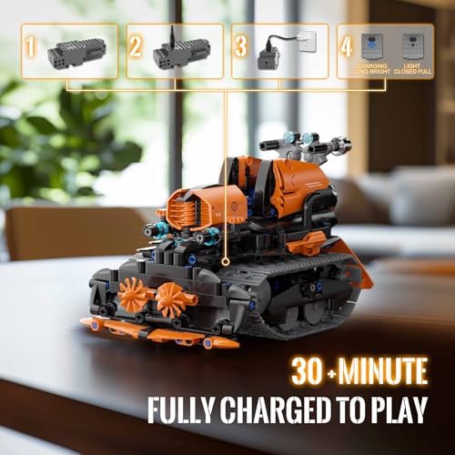 STEM Building Toys for Kids 6-14, 5in1 STEM Robot Building Kit for Kid, Remote & APP Controlled Tank Bulldozer Robot Building Blocks Set Birthday Xmas Gifts Ideas for Boys Girls (689PCS) - Image 5