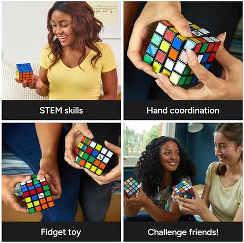 Rubik’s Cube, The Official 4x4 Rubik's Cube, Problem-Solving Brain Teaser, Classic Color-Matching Puzzle, Fidget Toy, Sensory Puzzle for Adults, Teens, Kids, for Ages 8 & Up - Image 4