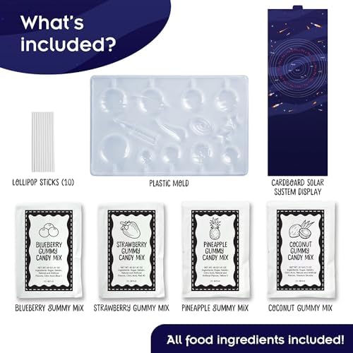 Thames & Kosmos Space Gummy Candy Lab | Tasty Labs STEM Experiment Kit, Make Space-Themed Gummy Pops & Candies, Explore Chemistry in Cooking, Safe to Eat, Made in USA, Food Ingredients Included - Image 3