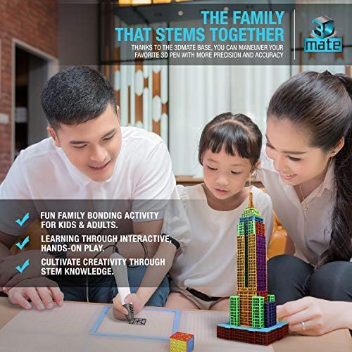 3Dmate Base - Transparent 3D Pen Mat 18 x 12 Inches with Fuse and Join Area - Flexible Two-Sided Heat-Resistant Silicone - 3D Pen Accessories Compatible with Stencils - STEM Activity for Kids, Adults - Image 6