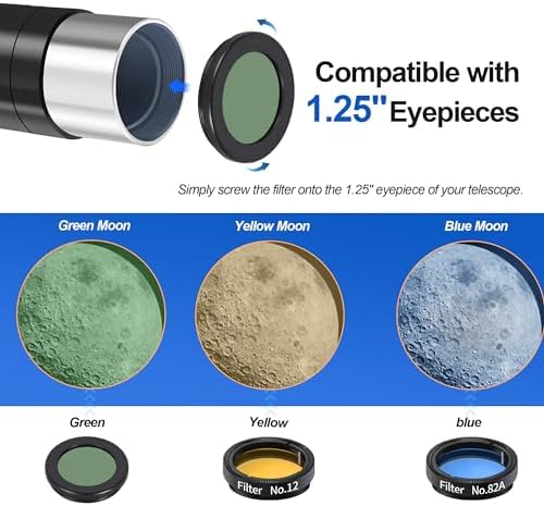 (30X-750X) Telescope for Adults high Powered,80mm Aperture 600mm Focal Length Astronomy Telescope for Kids and Beginners,Astronomical Refractor telescopes for Kids Over 8 Year Old 8-12 - Image 6