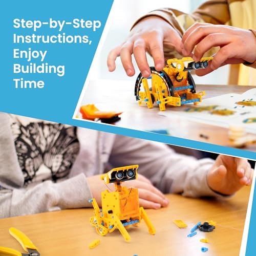 Sillbird Solar Robot Building Kit, 12-in-1 DIY STEM Gift for Boys Aged 8-13 - Image 4