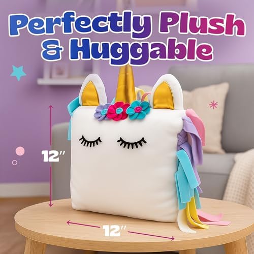 Pinwheel Crafts No Sew Unicorn Pillow Kit for Girls Ages 4-8 - Image 5
