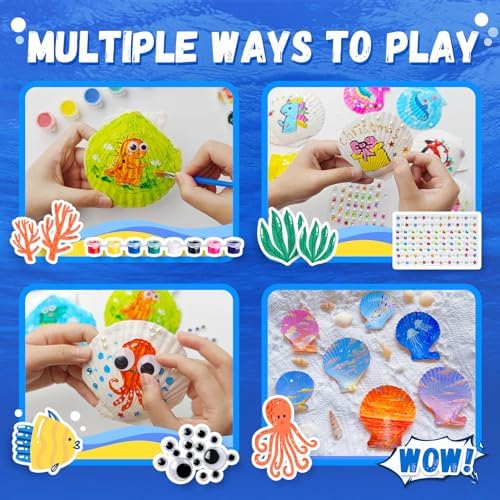 Eleanore's Diary Kids Sea Shell Painting Kit Glow in the Dark Painting - Image 2