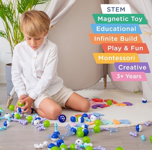 Magnetic Building Set for Kids, STEM Educational Toys for 3+ Year Old Boys and Girls, Space Planet Blocks - Image 2