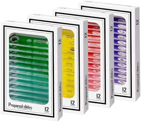 Jiusion 48Pcs Prepared Microscope Slides Specimen Set for Stereo Microscope by Jiusionhasalwaysbeencommittedtocreatingmoreextremeproductsthatwillbringmoresurprisestocustomersinthefuture