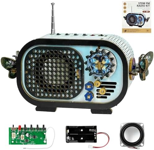 DIY Wooden FM Radio Kit, Build Your Own Functional Radio, STEM Engineering Project with Pre-Assembled Circuit Board, Hands-On Electronics Learning Kit, Creative DIY Gift for Teens, Students & Makers by Unknown