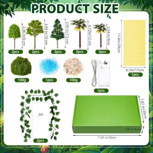 AmazingSpark 20 Pcs Rainforest Diorama Box Kit Habitat Project Box Set - Image 2