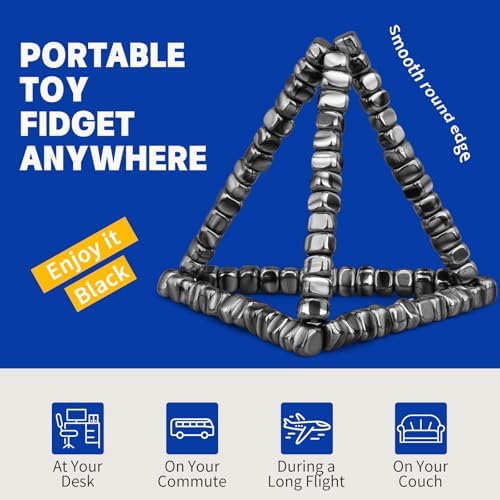 Magnet Stone Fidget Toys for Adults, Fidget Mangetic Rock with Fiber Case, Magnetic Game Replacement for Ferrite Putty, Executive Office Desk Fridge Decoration Stress Relief Gift - Image 5