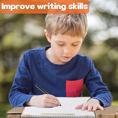 chiazllta Grooved Cursive Handwriting Workbook with Disappearing Ink Pens Magic Reusable Grooved Cursive Writing Practice for Beginners Kids Kickoff Student Workbook Homeschooling Supplies (Sentence) - Image 6