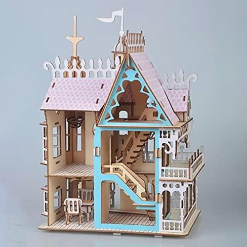 3D Puzzle Dollhouse for Kids, 3D Jigsaw Dollhouse Puzzle for Girls - Educational Paper Craft Toys for Game Xmas Birthday Easter Gifts, Easy to Assemble ，174pcs - Image 3