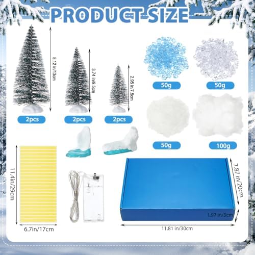 AmazingSpark 15 Pcs Polar Arctic Diorama Box Kit Habitat Project Box Set - Image 2
