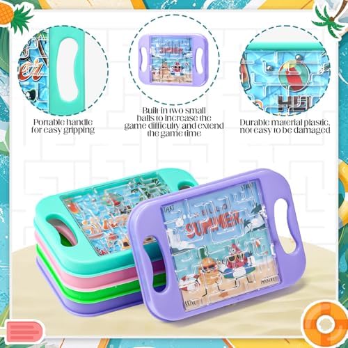 JellyArch 36 Pcs Mini Maze Puzzle Bulk for Kids Maze Cubes, Summer - Image 3