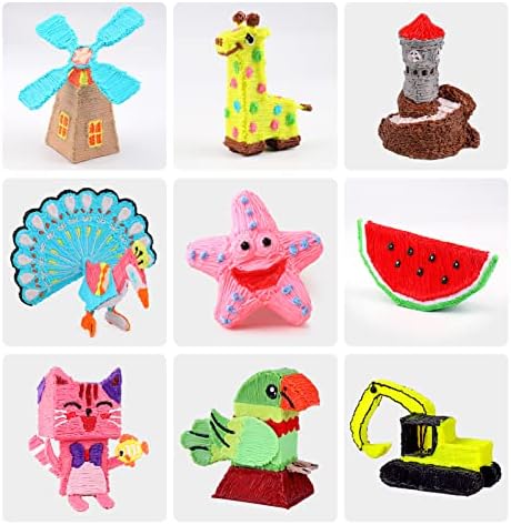 3D Pen Filament 1.75mm PLA Refills 40 Colors, Each Color 8 Meters(26 Feet), Total Length 320m(1050 Feet), 250 Stencils eBooks - Image 4