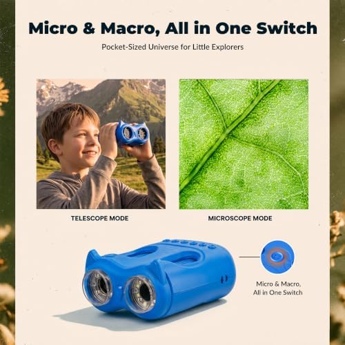 2-in-1 Kids Microscope & Telescope, STEM Science Explorer Toy Gift Age 5-10 - Image 3