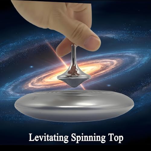 Levitating Spinning Top – Metal Anti-Gravity Gyro for Adults, Office Desk Decor & Stress Relief - Image 2