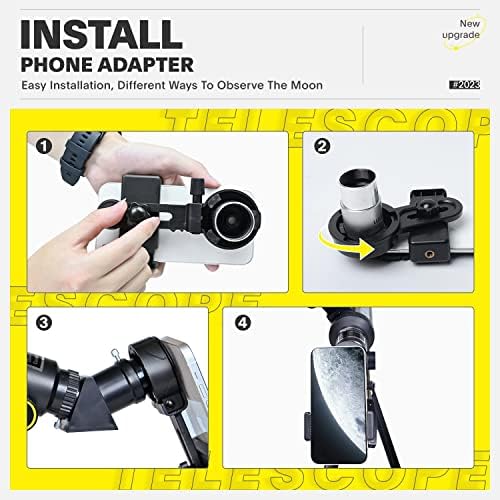 Koolpte Telescope for Kids, 70mm/400mm Travel Refractor Kit, Black - Image 6