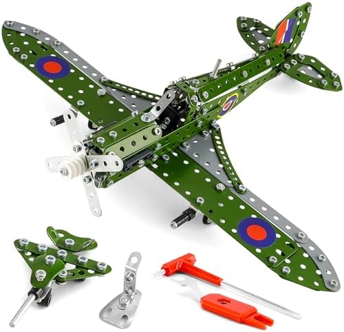 Model Airplane Kits for Boys 8-12,Erector Set for Boys Building Toys Age 10-12,374 PCS DIY Building Stem Projects Toys for Kids,Cool Aviation Gifts for Airplane Model Fans by PANPAPA