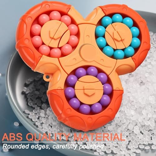 Stocking Stuffers Gift for Kids,YUDANSI Magic Bean Puzzle Toys, Rotating Fidgets Magical Cube Fingertip Toy, Gift for Boys Girls Age 3+, 5-7, 8-12, Brain Teaser Puzzle Toys for Teens Adults - Image 4