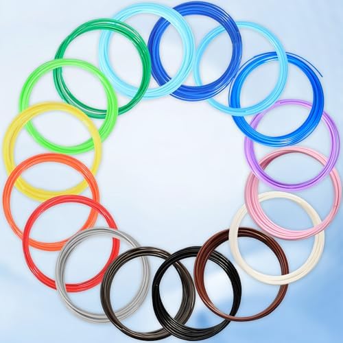 MIKA3D 3D Pen 3D Printer PLA Filament Refill, 16 Colors 1.75mm PLA Filament Pack, High-Precision Diameter Filament, Each Color 10 Feet, Total 160 Feet Lengths, Great PLA Printing Sample Pack - Image 3