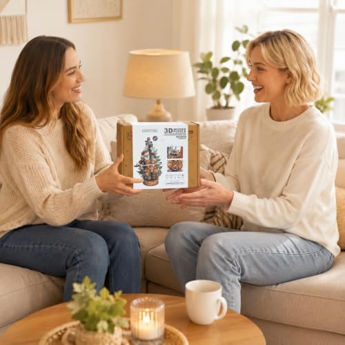 3D Wooden Puzzles for Adults, Christmas Cello Music Box, DIY Cello Model Kit with Base, Wooden Jigsaw Puzzle Desk Home Decor Birthday Puzzle Lover Gifts for Women Men - Image 6