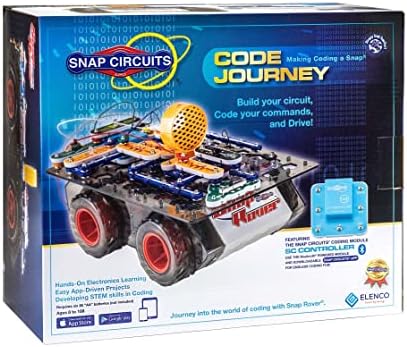 Snap Circuits Code Journey, Build Your Circuit, Code Your Commands, and Drive, Bluetooth Controlled, STEM Building Toy for Ages 8 to 108 by SnapCircuits