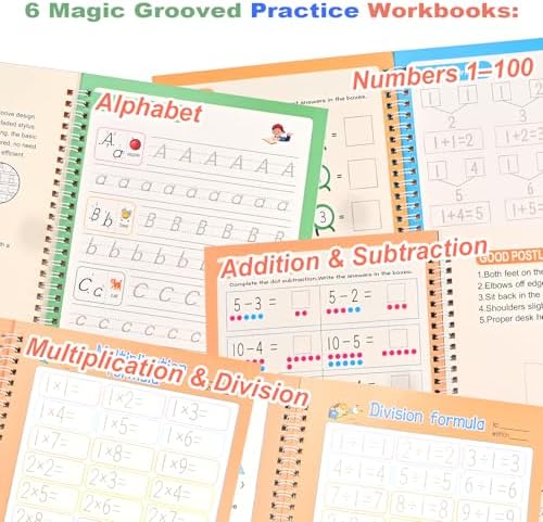 Goldge Magic Grooved Writing Practice for Kids 3-8 – 4 Handwriting Practice - Image 5