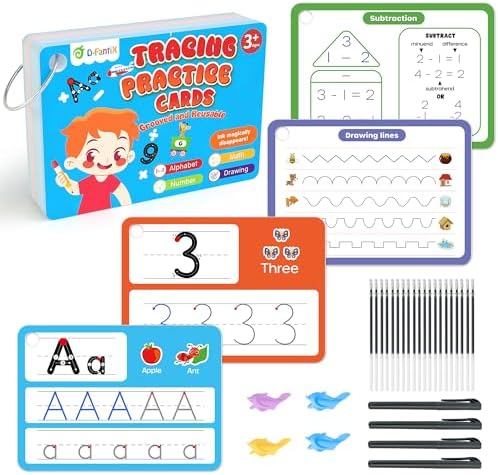 D-FantiX Magic Grooved Writing Practice Cards for Kids Age 3-8 by D-FantiX
