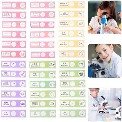 48 Pcs Prepared Microscope Slides for with Animal, Vegetable, Fruit, and Plant Specimens, Plastic Biology Slides Set for ’S Science Education and Microbiology Learning - Image 4