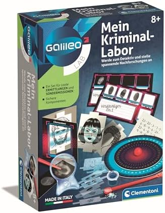 Galileo Lab Mein Kriminal-Labor - Detective Set for Children from 8 Years - Equipment for Young Detectives, Investigators & Agents - 59321 by Clementoni by Clementoni