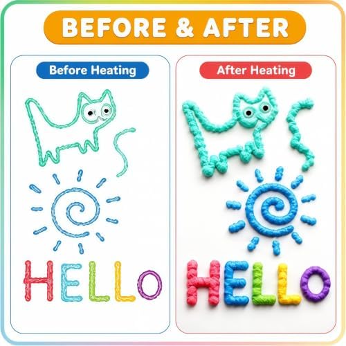 6-Color 3D Puffy Pens, DIY Art Set for Kids 6+ - Image 3