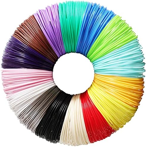 15 Colors 3D Pen ABS Filament Refill, Each Color 3.5Meters, Total 52.5m 3D Pen / 3D Printer ABS Refills Sample Pack, Support for MYNT3D / SCRIB3D Printing Pen and 3D Printer Well by DO3D