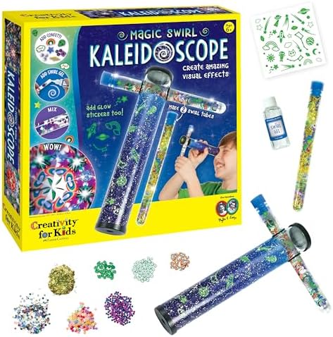 Creativity for Kids Magic Swirl Kaleidoscope Kit - Make Your Own Kaleidoscope for Kids, STEM Toys (Ages 6+) by CreativityforKids