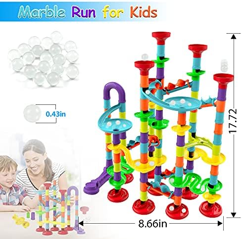 Blacka Marble Run Set Maze Race Building Blocks Marbles for Kids Ages 4 5 6 7 8 9 10+ Girls Boys Toys STEM Educational Birthday Gift Festival Present,A880,Large - Image 6