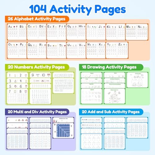 Magic Grooved Writing Practice for Kids 3-8, Grooved Handwriting Workbook - Image 3