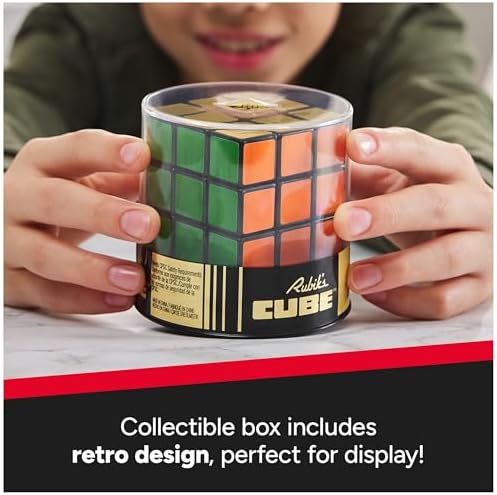 Rubik’s Cube, Special Retro 50th Anniversary Edition, Original 3x3 Cube Collectible & Desk Décor, Problem-Solving Brain Teaser, Fidget Toy, Sensory Puzzle for Adults, Teens, Kids, for Ages 8 & Up - Image 5
