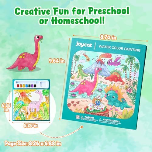 JoyCat Paint with Water Coloring Books for Toddlers (Dinosaurs) - Image 6