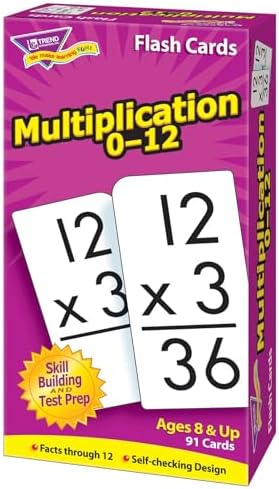 Trend Enterprises Multiplication 0-12 Flash Cards, 91 Skill Drill Cards - Image 4