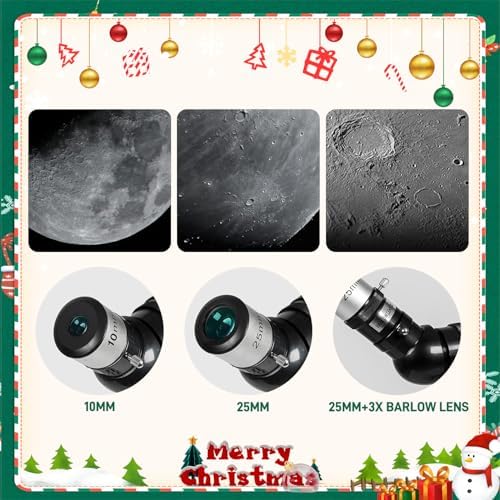 Telescope for Adults Astronomy Beginners - 70mm Aperture and 400mm Focal Length Astronomical Refractor Telescope Great Astronomy for Christmas with Package, White - Image 4