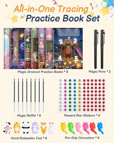 Motor Magic Happy Writer System - Grooved Writing Books for Kids 3-5 - Image 2