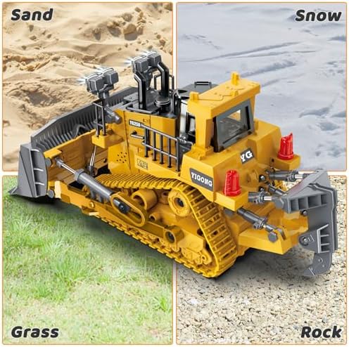 Remote Control Bulldozer Toys, Construction Vehicles Trucks for Kids - Image 5