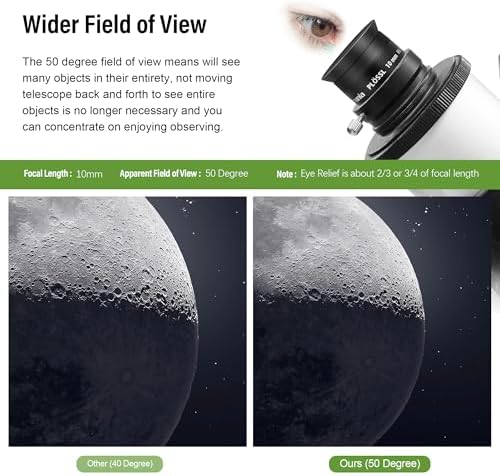 Astromania Telescope Eyepiece 1.25 Inch Plossl Eyepiece Telescope Lens 10mm - Image 3