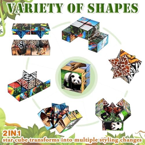 Euclidean Cube Fidget Toys for Kids 2 in 1 Star Cube Magic Cube Puzzle Toys - Image 2