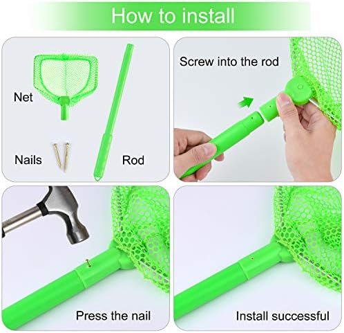 Coopay 4/8 Pieces Butterflies Kids Fishing Net Catching Bug Floating Bait Beach Nets for Outdoor Playing - Image 3