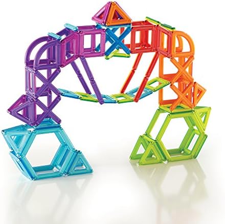 Guidecraft PowerClix Frame Magnetic Building Blocks Set, 100 Piece Magnetic Tiles, Stem Educational Construction Toy - Image 5